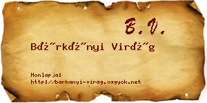 Bárkányi Virág névjegykártya
