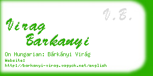 virag barkanyi business card