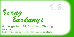 virag barkanyi business card